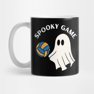 Spooky game, ghost playing Volleyball. Halloween Mug